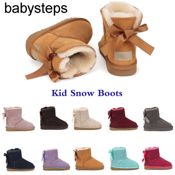 Botas Crianças Botas Austrália Bota de Neve Designer Crianças Sapatos Inverno Clássico Ultra Mini Boot Botton Bebê Meninos Meninas Ankle Booties Kid Fur Suede23ss