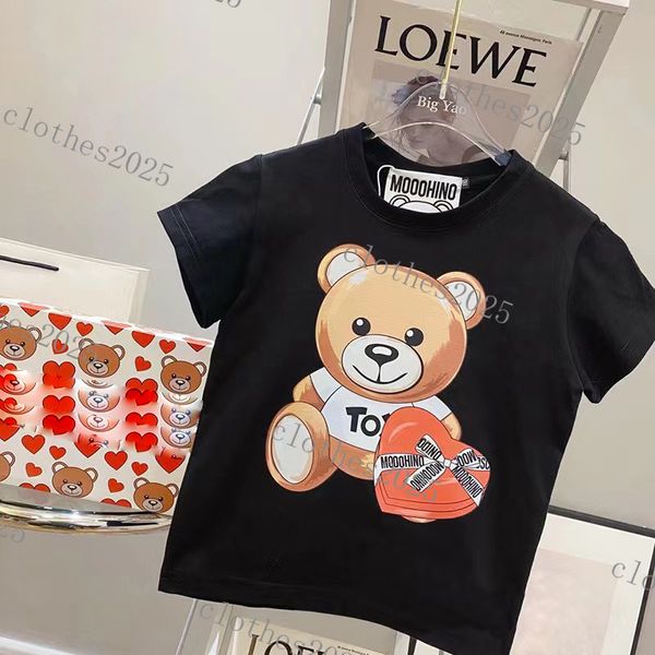 Nuove magliette estive per bambini Designer Tees Ragazzi Ragazze Moda Orso Lettere Mosaico stampato Top Bambini Casual Trendy magliette per bambini più colori Top di lusso di alta qualità