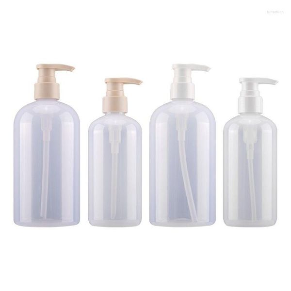 Bottiglie di stoccaggio 300/500ml Bottiglia di plastica per lozione Bottiglia semi-bianca per lavaggio corpo Shampoo Doccia Gel Dispenser Disinfettante per le mani Balsamo per capelli