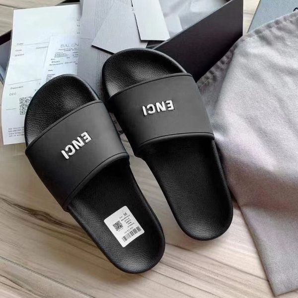 2023 verão nova sandália designer chinelo homem slide mulher slide bege preto 3d dupla letra b piscina chinelo paris sapato de borracha com caixa frete grátis