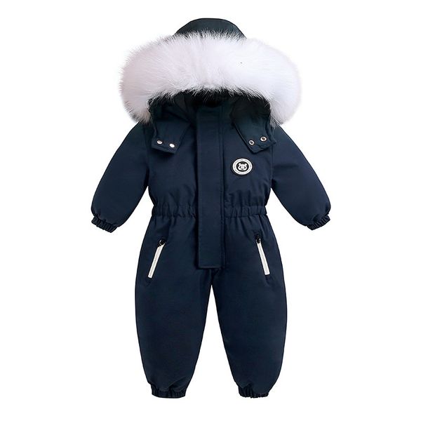 Macacões 30 graus terno de esqui de inverno mais veludo bebê macacão menino macacão quente crianças criança menina roupas crianças roupas casaco casaco 230915