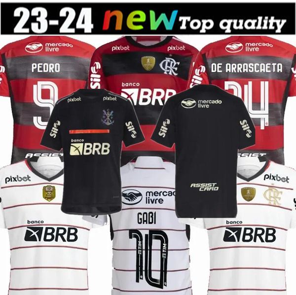 Maglie da calcio Flamengo 2023 2024 VIDAL DE ARRASCAETA GABI maglie da calcio PEDRO B.HENRIQUE E.RIBEIRO camisa Flamengo 23 24 Outubro Rosa jersey66