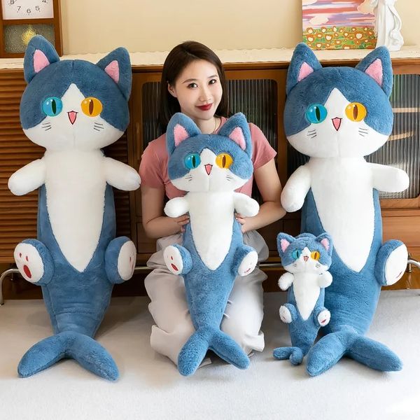 Simpatico squalo gatto peluche cartone animato divano cuscini di peluche bambole Kawaii regalo di compleanno per bambini Decor