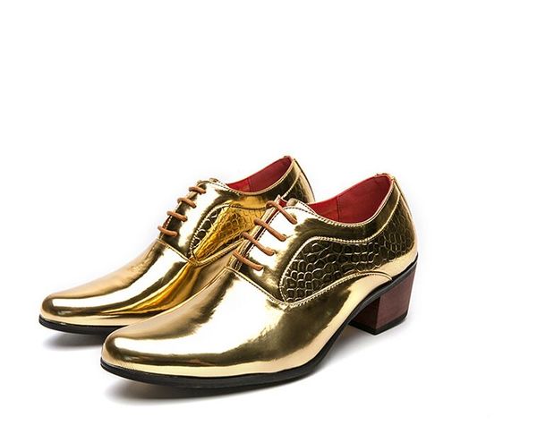 Erkekler Resmi Ayakkabı Yüksek Topuklu İş Elbise Ayakkabı Erkek Oxfords Sandalı Ayak Ayakkabı Resmi Ayakkabı Lüks Düğün Deri Erkek Parti Ayakkabıları