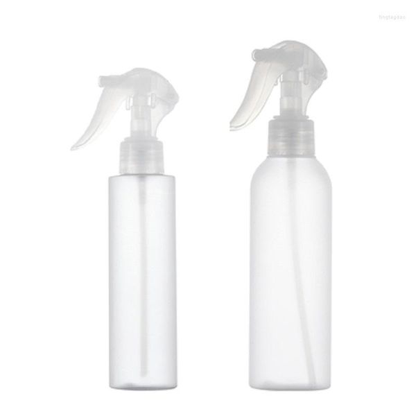 Garrafas de armazenamento vazio plástico geada 3oz 7oz 150ml 200ml embalagem cosmética claro gatilho spray bomba garrafa portátil para cabelo 20pcs
