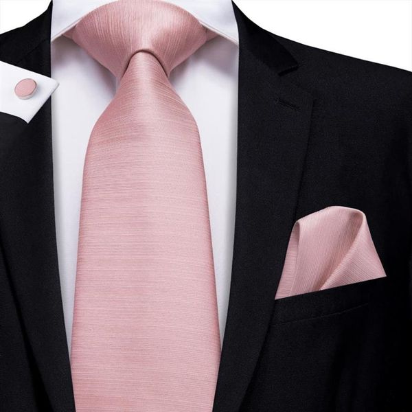 Krawatten HiTie Designer Rose Gold Rosa Solide Seide Hochzeit Krawatte Für Männer Handky Manschettenknopf Herren Krawatte Mode Business Party Dropshi303W