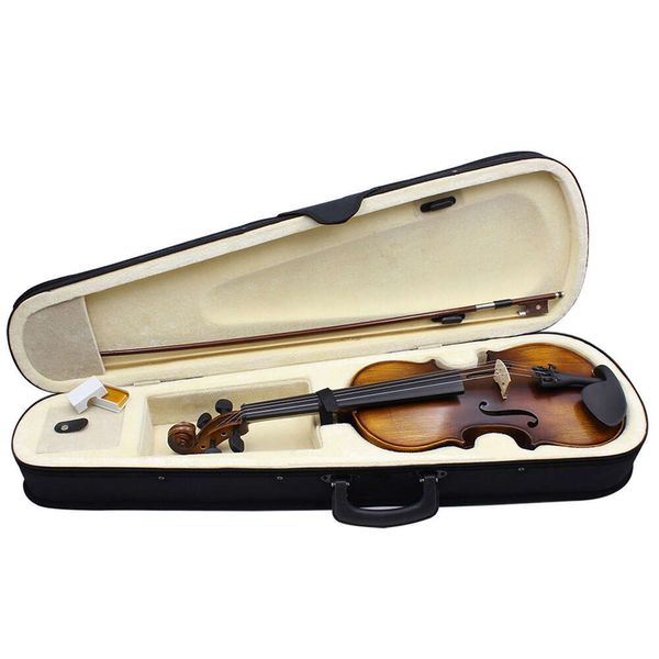 AstonVilla-estuche de violín Vintage de madera maciza para principiantes, adultos, actuación profesional, mate, 4/4 violines, arco de viloin, tilo, favorito, nuevo