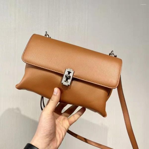 Abendtaschen Luxus Messenger Umhängetasche Handtaschen Echtleder Einfache kleine lässige Umhängetasche für Frauen