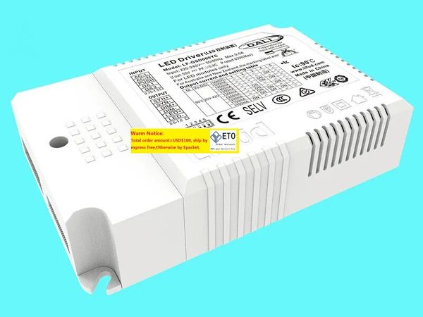 Beleuchtungstransformatoren LF-GSD040YC DALI-2/Push/0-10 V/PWM/Rx Dimmbarer LED-Treiber für Büroinnenbeleuchtung, dekorative Leuchten, 12 LL