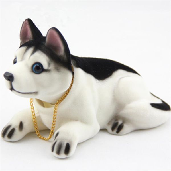 OHANEE Luxus Wackelhund für Auto Ornamente von Schäferhund Kopfschütteln Spielzeug Usky Beagle Autodekoration Automobilzubehör233w