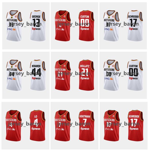 SL 2023 Equipe da Copa do Mundo Jersey da Alemanha Jersey Dennis Schroder Andreas obstet Johannes Thiemann Maodo Lo Power Forward Isaac Bonga Hot Press