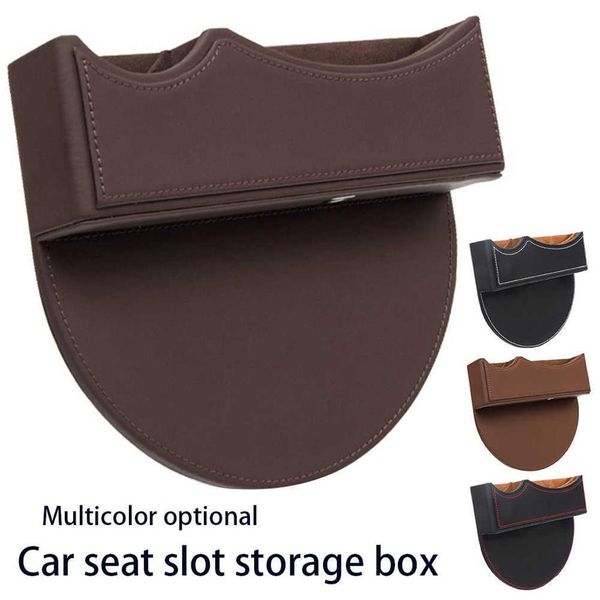 Bolsos de couro para assento de carro, tamanho universal, caixa de armazenamento central, organizadores de telefone móvel, bolsa lateral de enchimento de console, ship322o