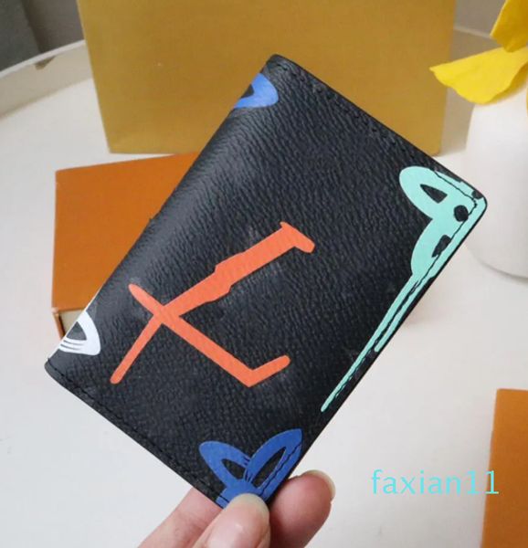 Çok renkli yeşil ışıklar kart sahipleri yeni marka tasarımcısı küçük cüzdan kılıfı para cüzdan kredi kartı çantası237d