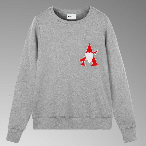 Designer Amis Herren-Kapuzenpullover, Amoring, klassische Stickerei, Pfeil der Liebe, Pullover, Herbst und Winter, neu, Rundhalsausschnitt, amerikanische Männer und Frauen, Paarkleid, cooles Herren-Kapuzenpullover