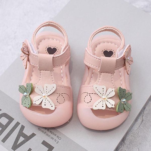 Sandalen Kleinkind Baby Mädchen Sommer Cloes Toe Schuhe mit Schmetterling Anti-Rutsch-Gummisohle Kleinkind Prewalker Erstes Gehen