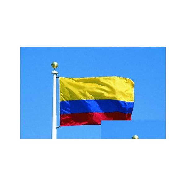 Banner Flags Republic of Colombia Flag 3x5ft Colombia Columbia Columbian Sud America Polyester Fans incoraggiando 90x150 cm Consegna a goccia Dhmyc