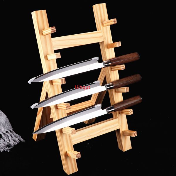 Sushi Tools Portacoltelli in legno con baionetta giapponese, scaffale oscillante, strumento per sushi chef in salice 230918