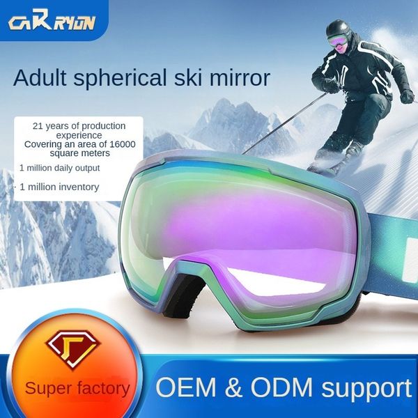 Kayak Goggles Çapraz sınır kayak gözlükleri çift katman anti-fog küresel kayak gözlük erkekler ve kadınlar için kayak için açık hava spor gözlükleri 230918