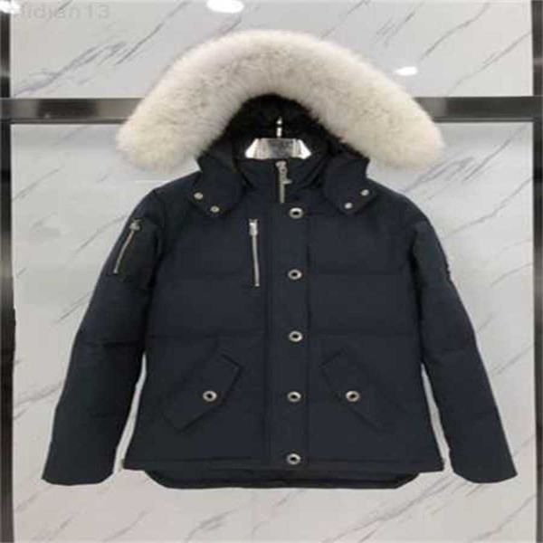 23ss Piumini da uomo Parka Invernale in tessuto impermeabile Uomo Pelliccia di lupo Wyndham Giacca con cappuccio Fourrure Capispalla Pellicce di procione Cappotto caldo