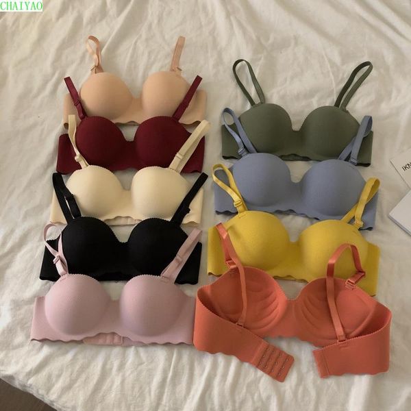 Bustiers Corsets Candy Renk Tracess Girl Sutyen Yaz 2023 Tip Çelik Yüzük Küçük Öğrenci İç Çamaşırı Desteklemek İçin Toplandı