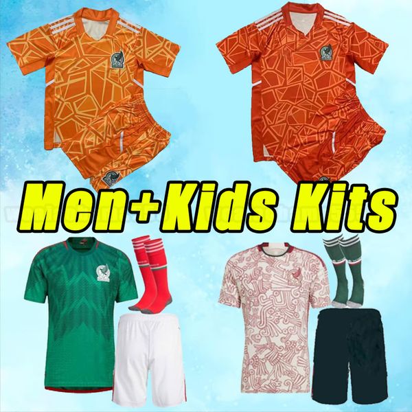 Männer Kinder 2022 Mexiko Fußball Trikot H.LOZANO CHICHARITO WORLD 22 23 CUP 2023 Camisetas de Futbol Herren Kit Fußball Shirt Kurzarm Torwart