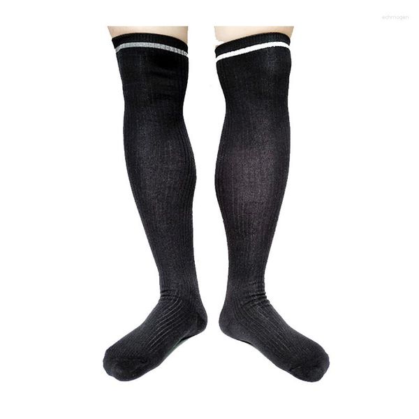 Männer Socken Männer Sexy Lange Strumpf Schwarz Baumwolle Über Knie Herren Formale Schlauch Männliche Kleid Anzüge Hohe Qualität