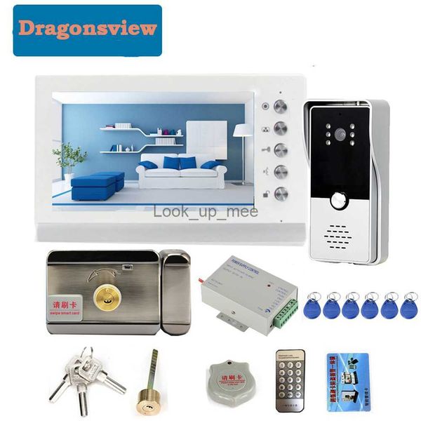 Doorbells DragonsView 7 inç Video Kapı Telefon Kapı Zil Sistemi Monitör ve Açık Panel Konuşma Arama İzleme Kilidi HKD230918