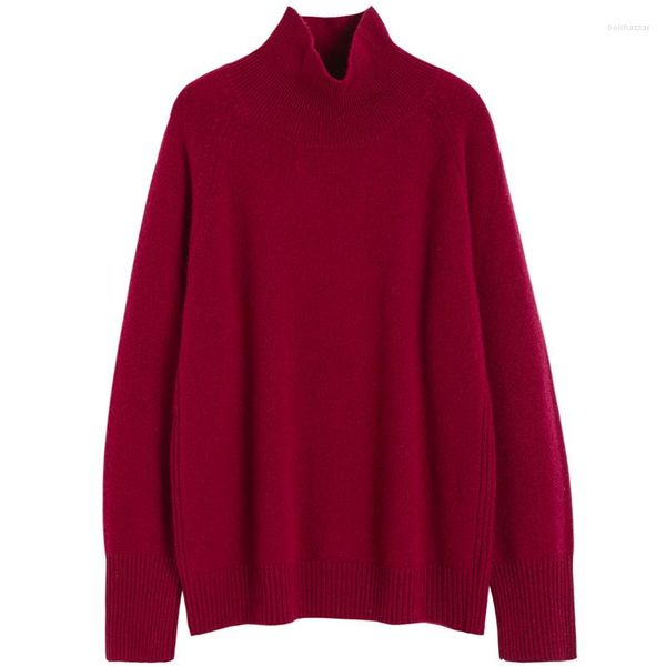 Maglioni da donna Capra Cashmere Maglioni da donna Dolcevita Manica lunga Moda Pullover morbidi 3 colori