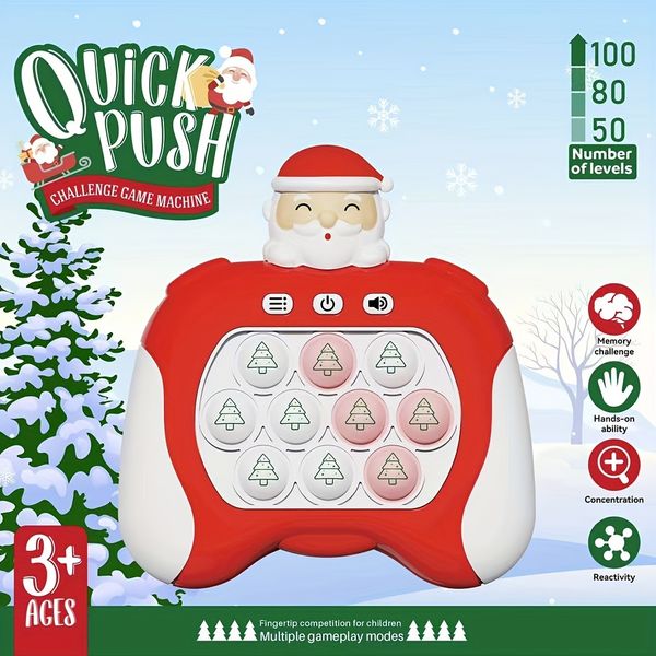 Nouveaux jouets de noël appuyant sur la barrière contre la souris au sol, poussez rapidement la machine de jeu, jouet puzzle pour enfants, cadeau de noël