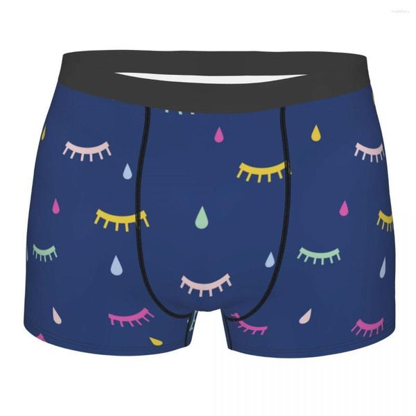 Cuecas masculinas cílios olho cílios roupa interior amor humor boxer shorts calcinha masculino macio plus size
