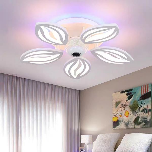 LED LIGHT APP CONTROL RGB MUSICA Lâmpada de teto Bluetooth Sala de recreação de vida interior Bedroom Light110/220V