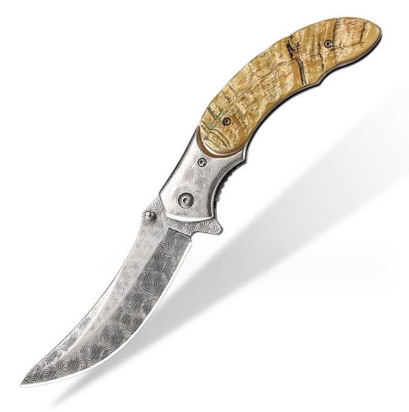 Taşınabilir Şam Çelik Bıçak Cep Avı Katlanır Bıçaklar Şef Bıçağı Cleaver Taktik Avcılık Karambit Pençe Bıçağı Dış Mekan Hayatta Kalma Pala Kiti
