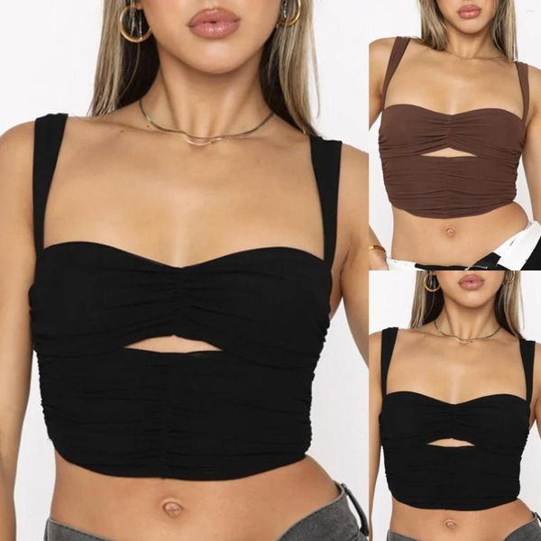 Canottiere Canotte Abiti sexy da donna Senza maniche Beauty Back Crop Top Club Canotte vintage Reggiseno