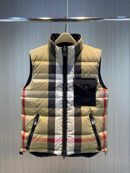 Gilet da uomo Gilet da uomo cappotto reversibile piumino invernale giacca da pesce cappotto parka di design gilet da uomo con cappotto unisex imbottito in pura piuma taglia S-3XL HKD230918