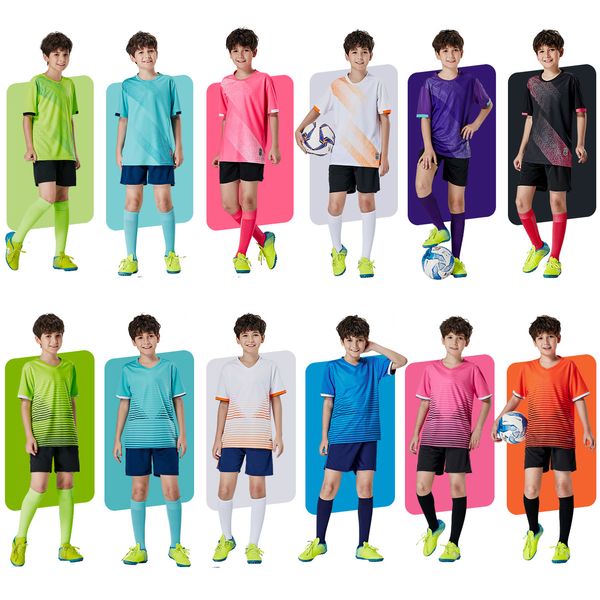 Trikots Benutzerdefinierte Kinder Fußball Trikots Anzug Jungen Fußball Uniformen Futebol Hemd Sets Fußball Kit Kinder Mädchen Sportswear Kleidung 230915