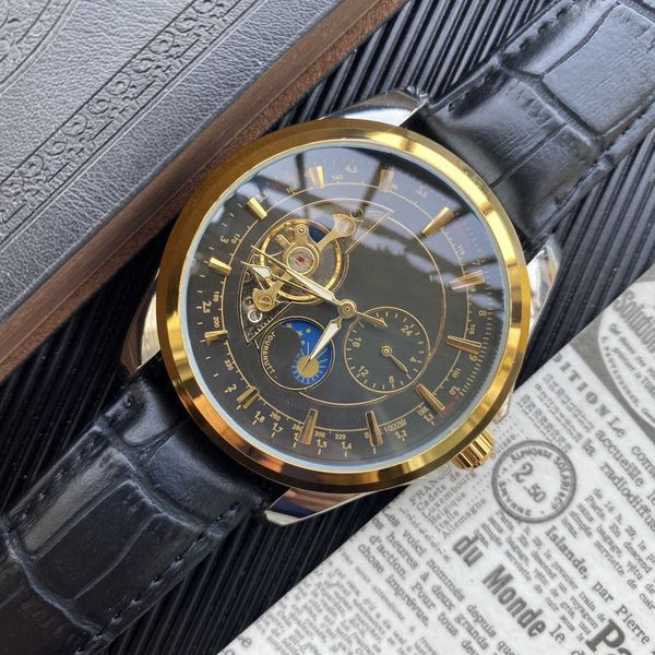 Breit Designer, reloj superior para hombres y mujeres, la marca del siglo actual, cinturón mecánico de la serie Tuo Flywheel para hombres, tendencia de negocios, multifuncional