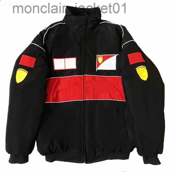 Jaquetas masculinas Dropship Bordado Equitação Terno Homens American Racing Terno Jaquetas F1 Motocicleta Locomotiva Casaco Solto Casual Algodão Mulheres Roupas J0918