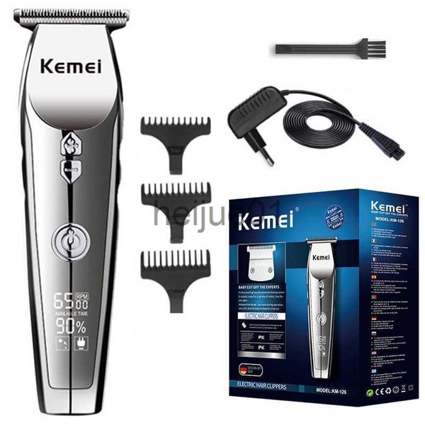 Barbeadores elétricos Kemei Ajustar motor de 3 velocidades aparador de cabelo para homens profissional barba cortador de cabelo barbeiro máquina de corte de cabelo elétrico recarregável x0918