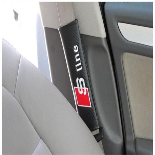 Spallina copri cintura di sicurezza in fibra di carbonio adatta per FORD KIA MOMO ST STI VOLVO Car Styling 2 pezzi Lot175J