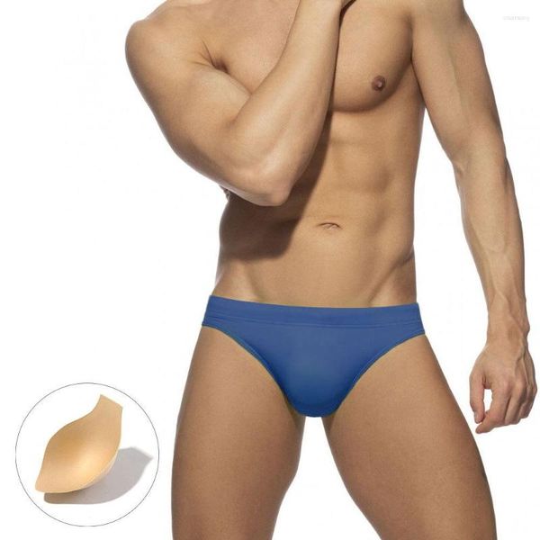 Cuecas Sexy Little Swim Briefs com copo para evitar secagem rápida praia masculina malha maiô homens