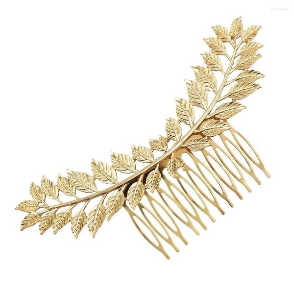 Grampos de cabelo ouro metal folha de oliveira hairband pente grego nupcial acessórios de casamento headpiece clipe hairpin cabeça jóias