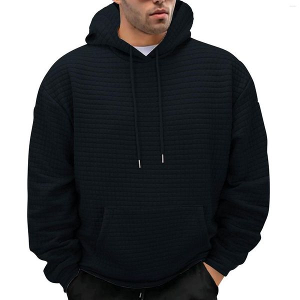 Erkek Hoodies Rahat rahat uzun kollu kapüşonlu kazak kazak katı lavanta sweatshirt erkekler için