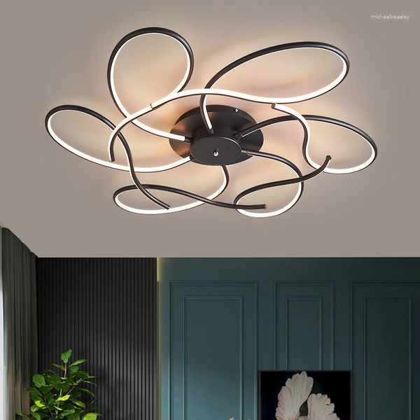 Lampadari Lampadario moderno a Led per soggiorno Camera da letto Studio Soffitto interno Smart Home Alexa 110-220V