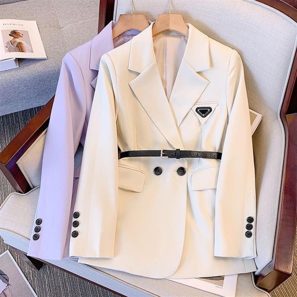 P-ra Designerkleidung Top Damenanzüge Blazer Mode Premium Anzugmantel Übergröße Damenoberteile Mäntel Jacke Senden Sie Belt314t