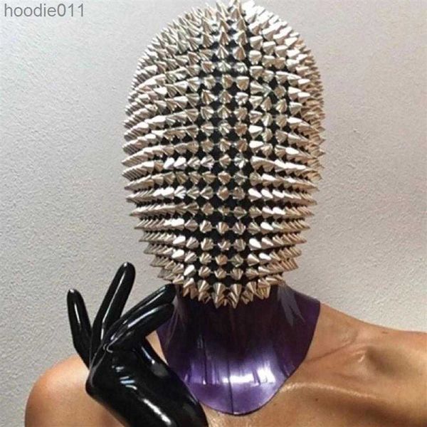 Kostümzubehör Neu besetzte Spikes Volljuwelen-Gesichtsabdeckung für Halloween Cosplay Lustige Maske mondkapjes wasbaar Masque #915 B2DH293A L230918