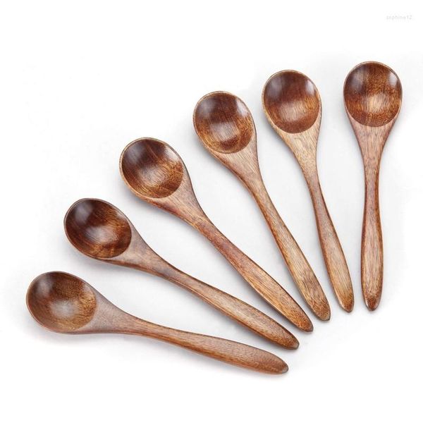 Cucchiai 6 cucchiaini in legno mini cucchiaino da miele cucchiaini piccoli utensili da portata per cucinare condimenti