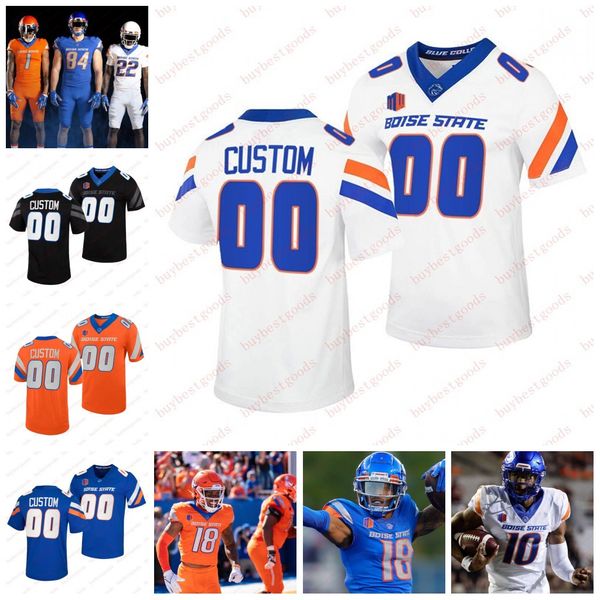 Maßgeschneidertes Boise State-Fußballtrikot Isaiah Bradford Nathan Cardona Kaonohi Kaniho Matt Lauter Gavin Hambrick JJ Talo Individuell genähte Boise State Broncos-Trikots