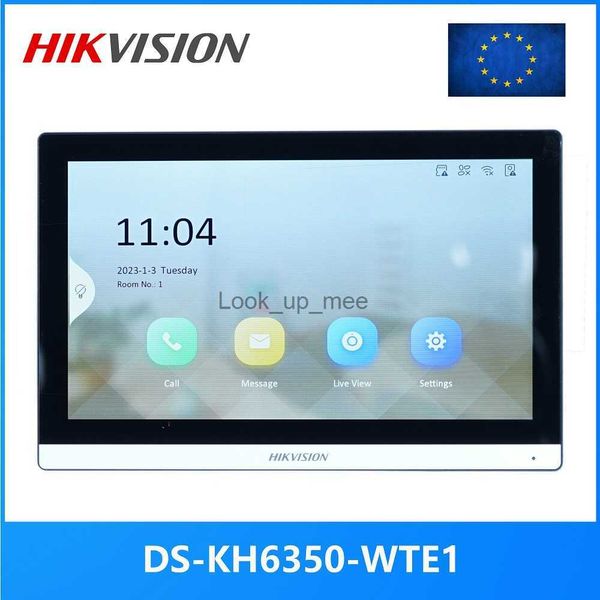 Дверные звонки HIKVISION Многоязычный 7-дюймовый внутренний монитор с поддержкой PoE DS-KH6350-WTE1 заменяет приложение DS-KH6320-WTE1 Hik-connect WiFi Видеодомофон HKD230918