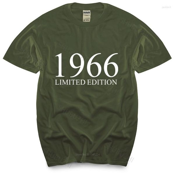 Camiseta masculina de algodão, camiseta masculina de verão, edição limitada, 1966, camiseta masculina, presente de aniversário de 50 anos, camiseta de marca de moda