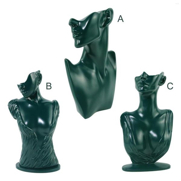 Astucci per gioielli Boutique Espositore per collane Spettacolo di gioielli Pografia Ritratto Modello Elegante porta bellezza Testa Busto Stand Orecchino a catena